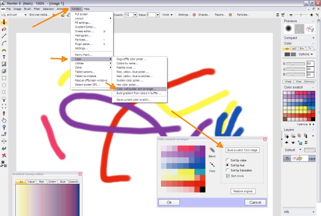 create a color
              swatch from the current image