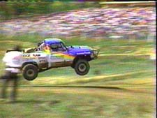 Bob Yen and race car / ESPN camera