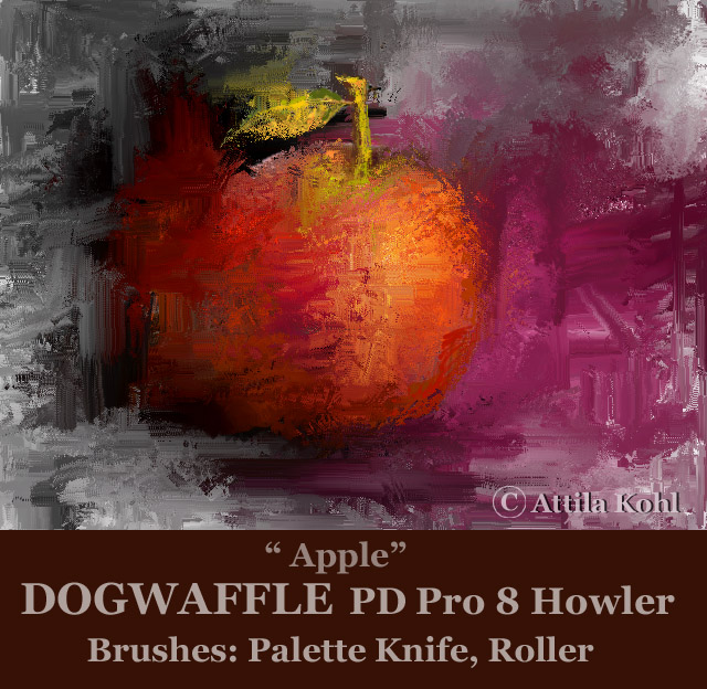 apple, painted by Attila Kohl in PD Howler 8