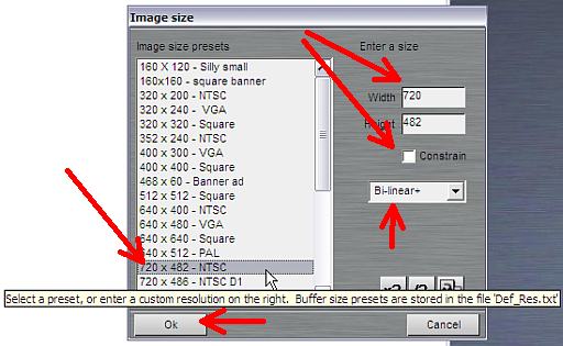 changing clip resolution changing clip resolution