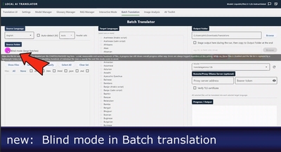 blind mode in batch translation