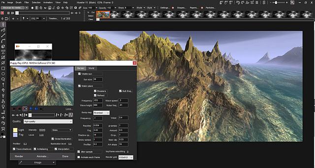 crashing waves can make foam, we similate them here with caustics